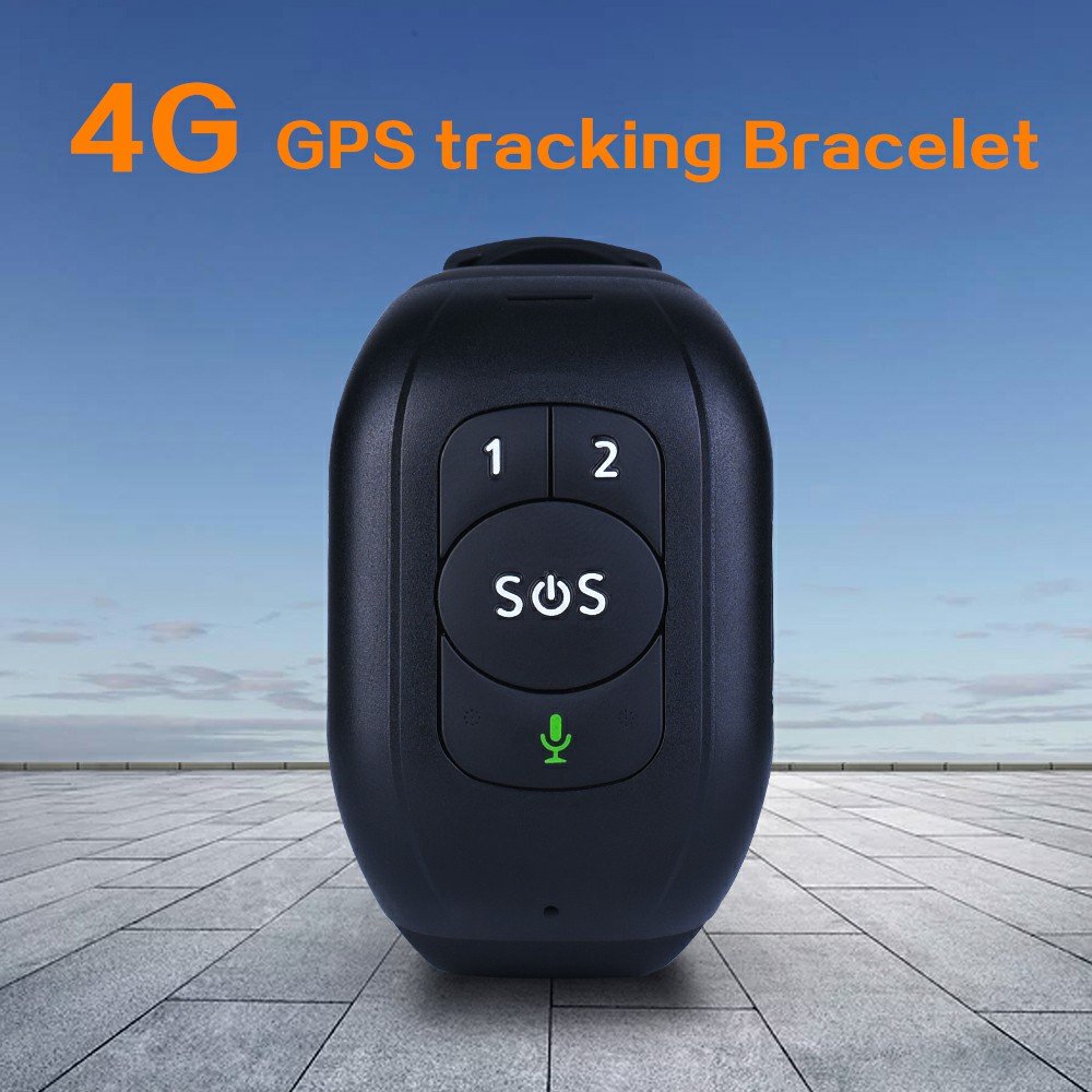 Reachfar 1000mAh fall sensor alert alarm SOS Button Emergency Call 4g oem sos gps bracelet anytracking free App